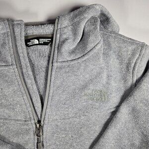 The North Face Knit Fleece Hooded Zip Jacket Gray Women's Medium Gorpcore